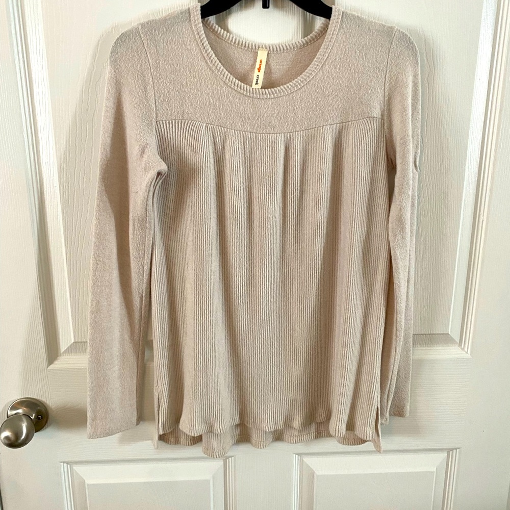 Cream Super-soft babydoll Style Top